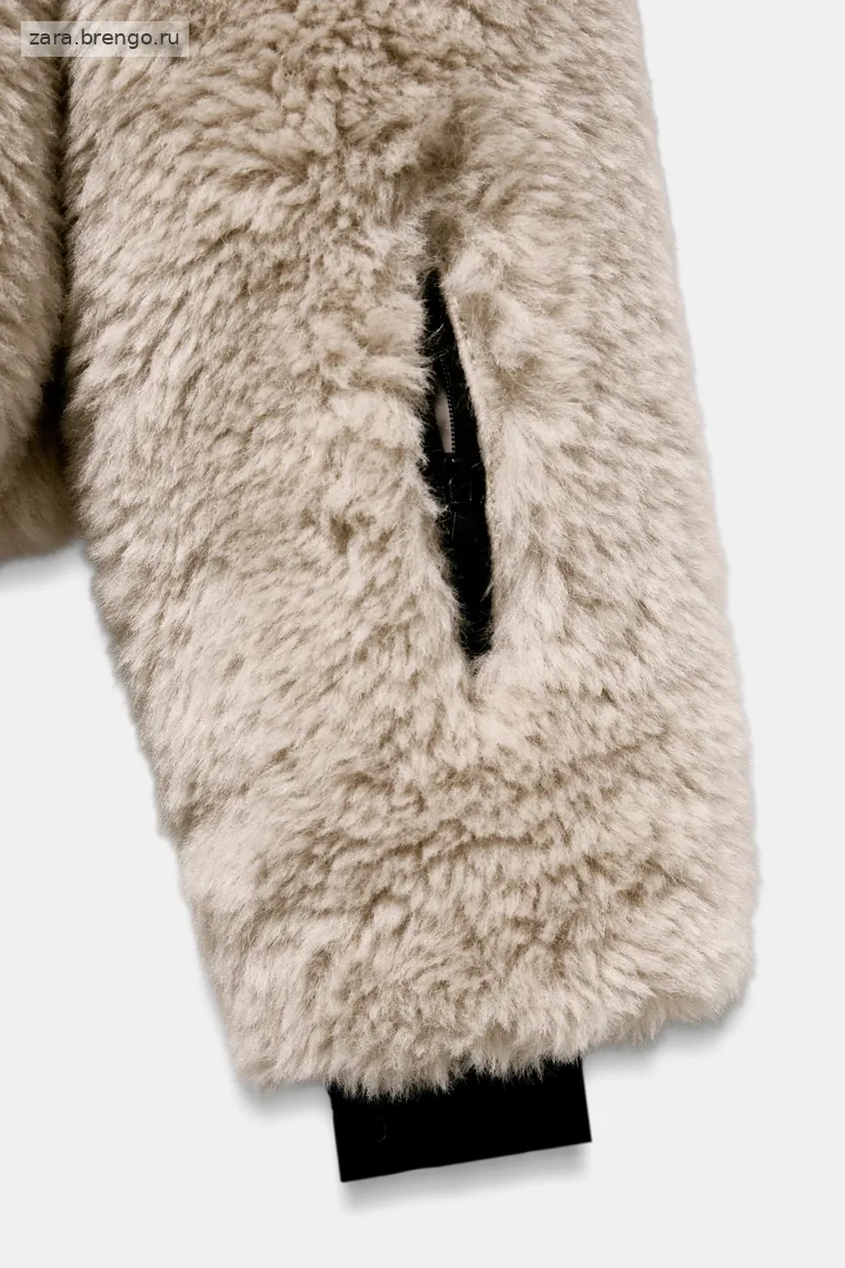 Короткий пуховик с мехом на капюшоне Zara «Athleticz»