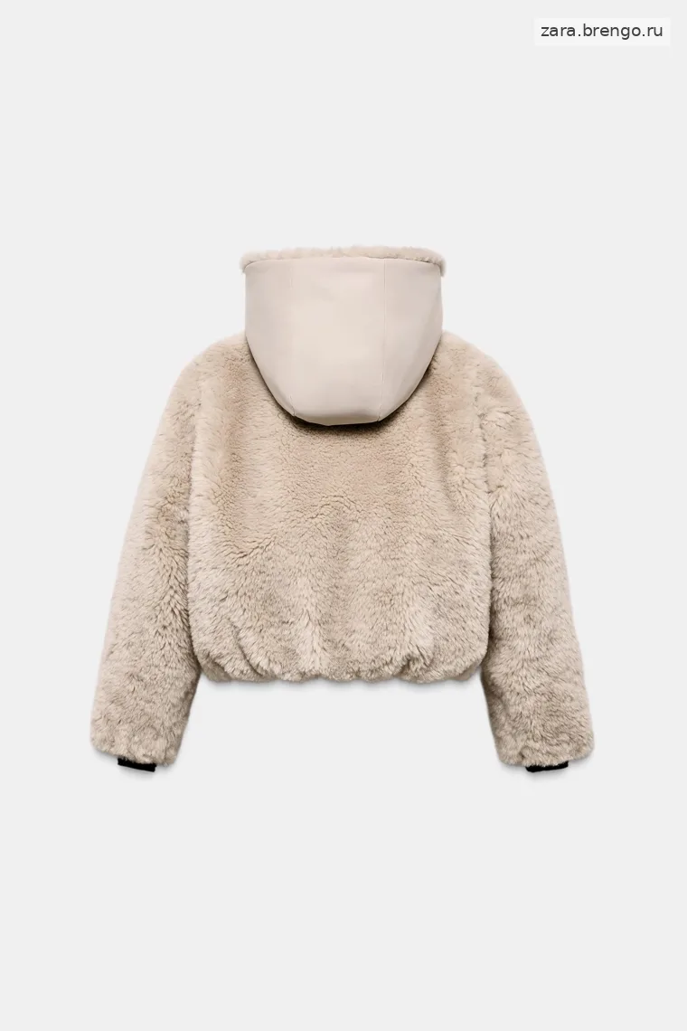 Короткий пуховик с мехом на капюшоне Zara «Athleticz»