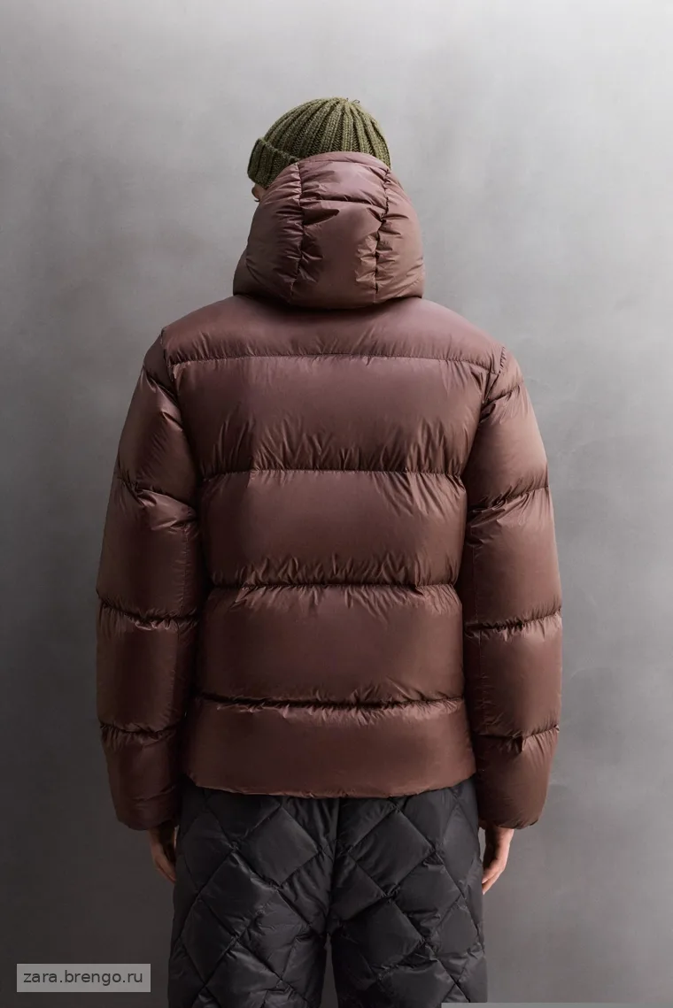 Пуховик для горных лыж 100% пуха с бордовым оттенком Zara «Athleticz»