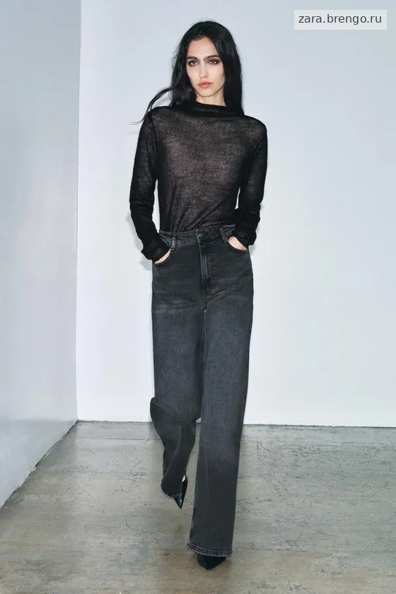ДЖИНСЫ  С ВЫСОКОЙ ПОСАДКОЙ — коллекция Zara «ZW»