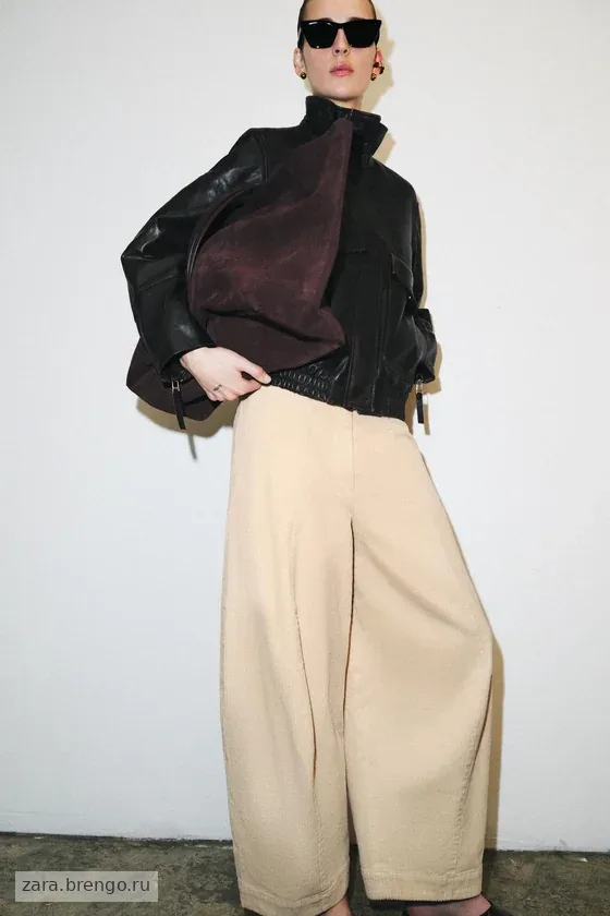 БОМБЕР ИЗ 100% КОЖИ — коллекция Zara «ZW» 