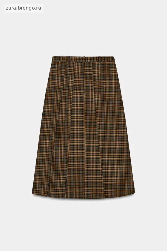 ЮБКА МИДИ В КЛЕТКУ — коллекция Zara «ZW»