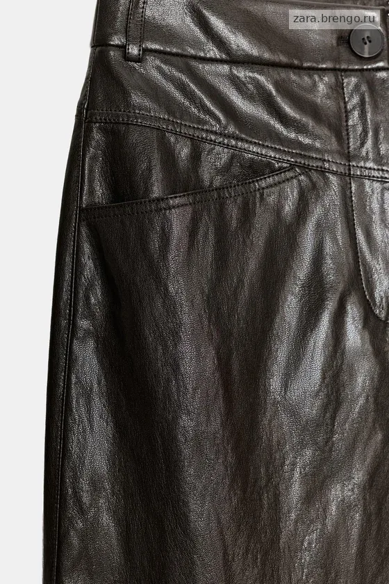 ЮБКА ИЗ ИСКУССТВЕННОЙ КОЖИ СО СКЛАДКАМИ — коллекция Zara «ZW»