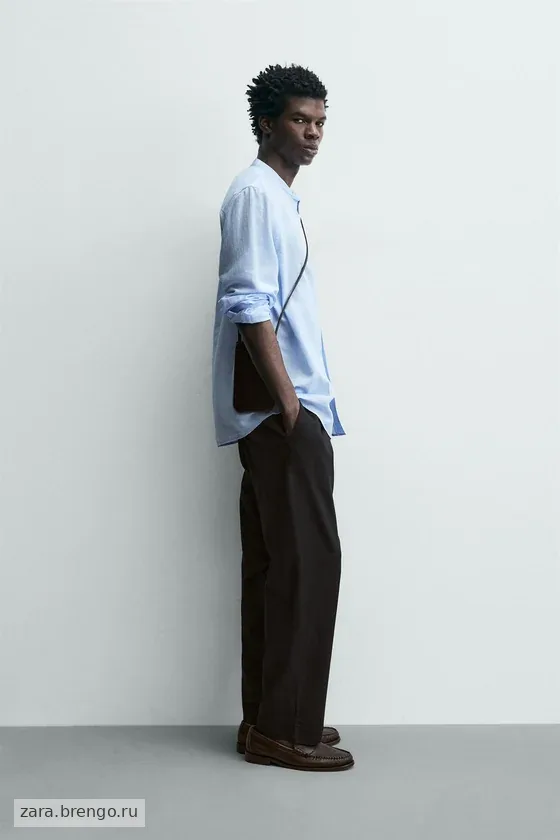 Рубашка из льна и хлопка