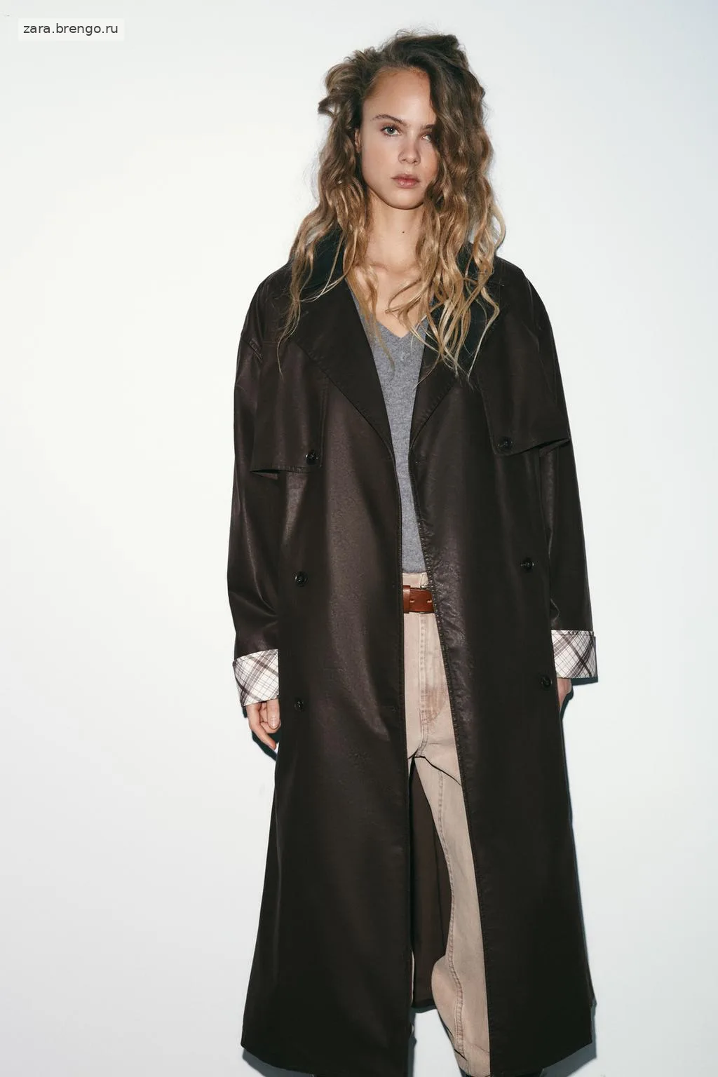 ДЛИННЫЙ ВОЩЕНЫЙ ТРЕНЧ В КЛЕТКУ