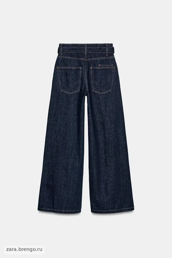 ДЖИНСЫ  С ВЫСОКОЙ ПОСАДКОЙ И РЕМНЕМ — коллекция Zara «ZW»