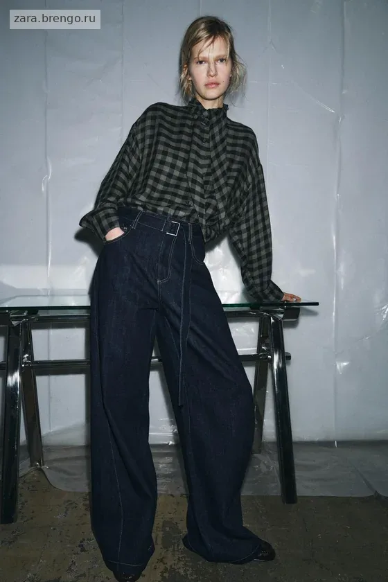 ДЖИНСЫ  С ВЫСОКОЙ ПОСАДКОЙ И РЕМНЕМ — коллекция Zara «ZW»