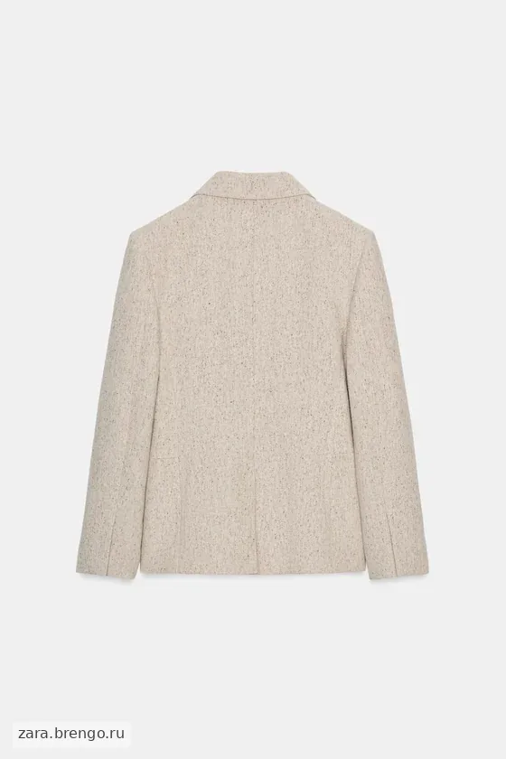 БЛЕЙЗЕР ИЗ СМЕСОВОЙ ШЕРСТИ С БАСКОЙ — коллекция Zara «ZW»