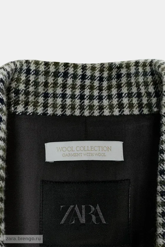АСИММЕТРИЧНЫЙ БЛЕЙЗЕР В КЛЕТКУ ИЗ ШЕРСТЯНОЙ ТКАНИ — коллекция Zara «ZW» 
