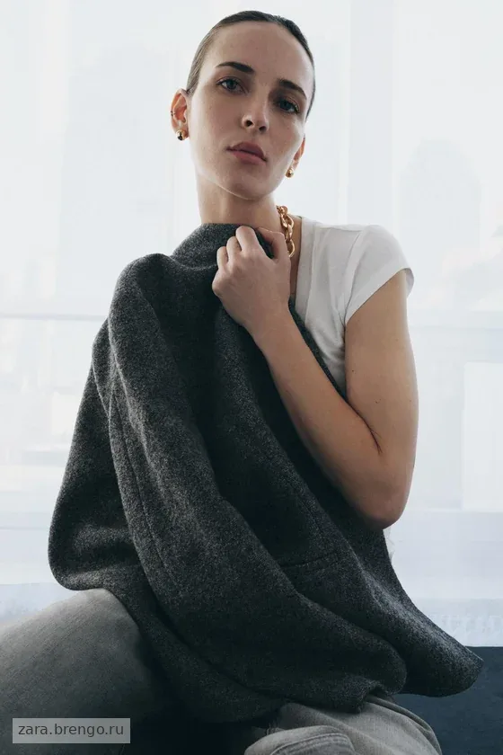 БЛЕЙЗЕР ИЗ ШЕРСТИ С ПУГОВИЦЕЙ — коллекция Zara «ZW» 