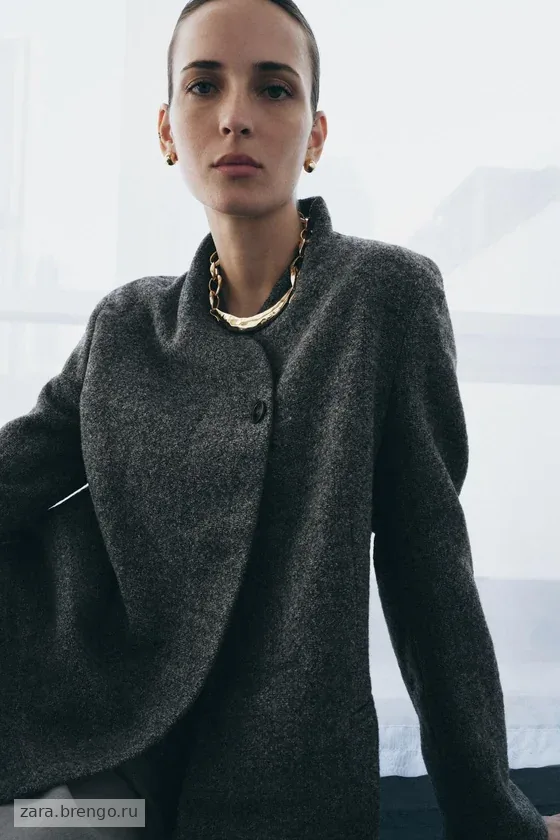 БЛЕЙЗЕР ИЗ ШЕРСТИ С ПУГОВИЦЕЙ — коллекция Zara «ZW» 
