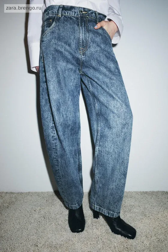 ДЖИНСЫ баллон С ВЫСОКОЙ ПОСАДКОЙ — коллекция Zara «ZW»