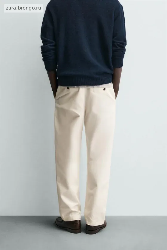 БРЮКИ прямого кроя ИЗ РЕЛЬЕФНОЙ ТКАНИ