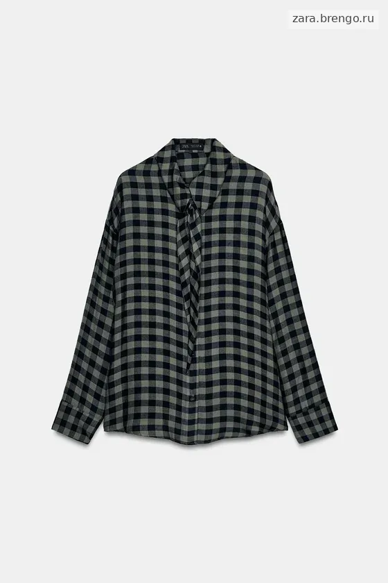 РУБАШКА С КЛЕТЧАТЫМ ПЛАТКОМ — коллекция Zara «ZW»