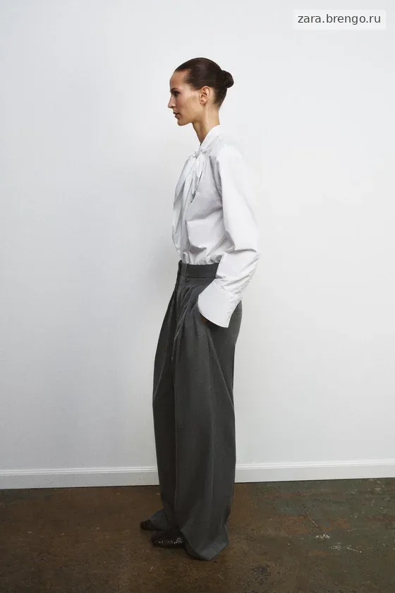 БРЮКИ С ЗАЩИПАМИ — коллекция Zara «ZW»