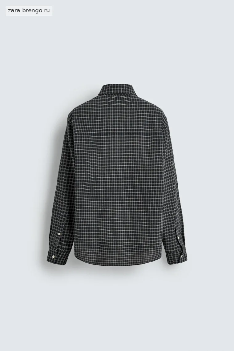 Рубашка клетчатая с добавлением шерсти Zara 