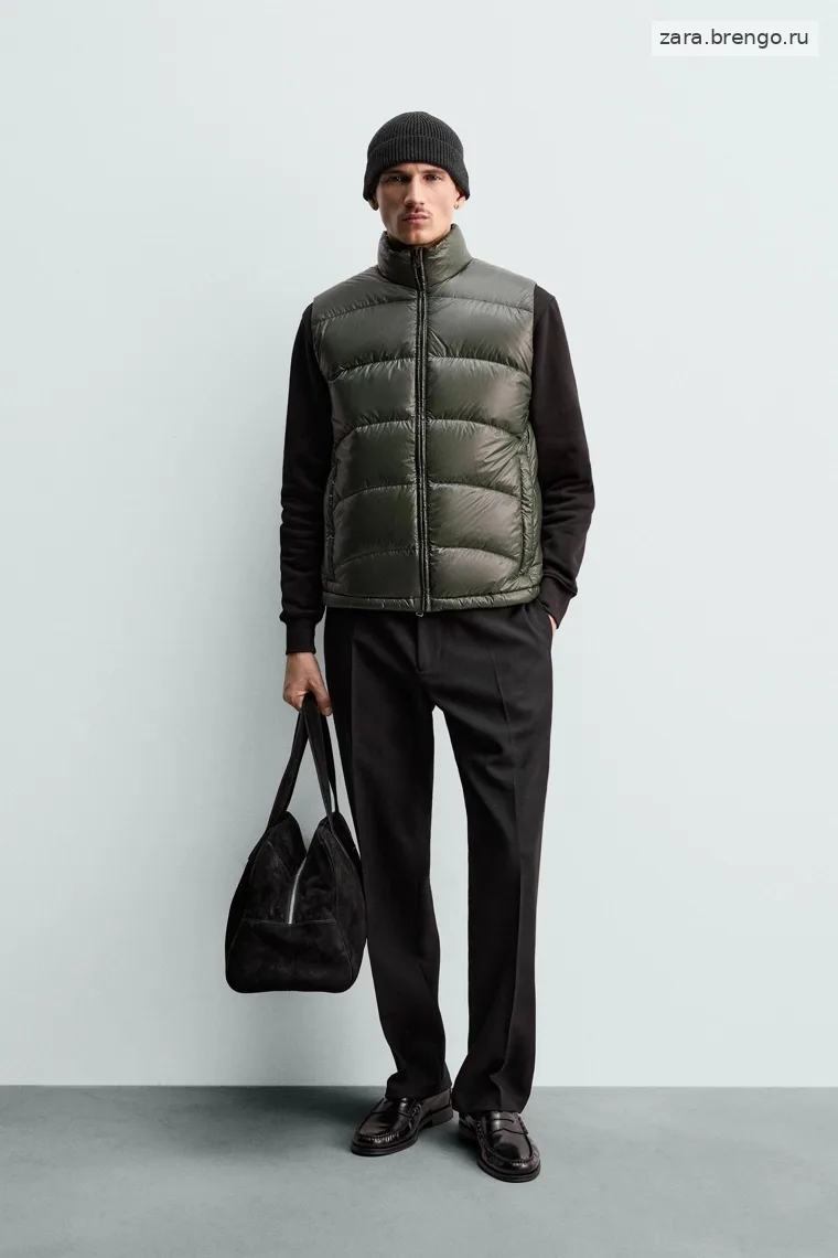 Жилет пуховой с водоотталкивающим покрытием, 80% пух, 20% перо, коллекция Zara 