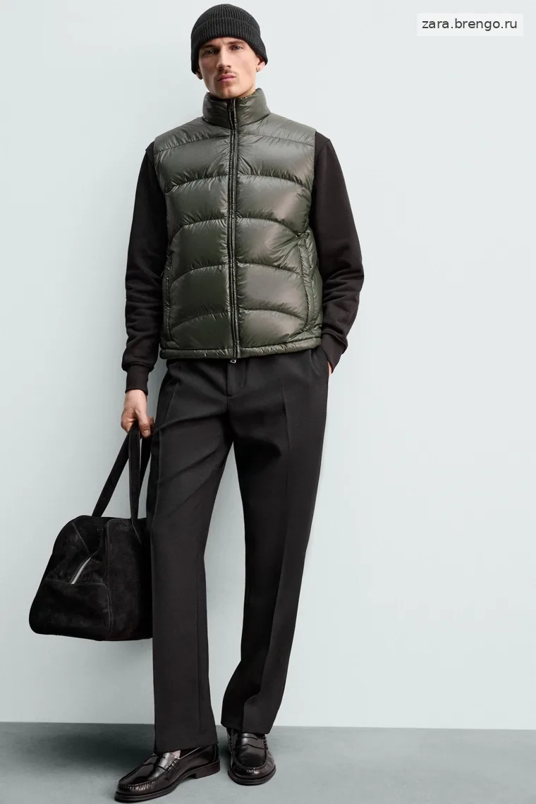 Жилет пуховой с водоотталкивающим покрытием, 80% пух, 20% перо, коллекция Zara 
