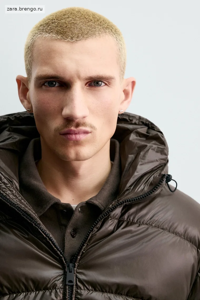 Пуховик с водоотталкивающим покрытием, 80% пух, 20% перо, коллекция Zara 