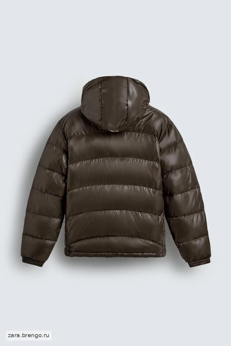 Пуховик с водоотталкивающим покрытием, 80% пух, 20% перо, коллекция Zara 