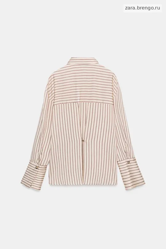 РУБАШКА В ПОЛОСКУ С ШИРОКИМИ МАНЖЕТАМИ