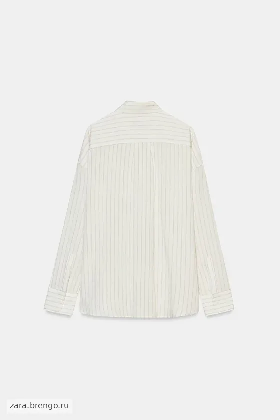 РУБАШКА ИЗ СТРУЯЩЕЙСЯ ТКАНИ В ПОЛОСКУ — коллекция Zara «ZW»