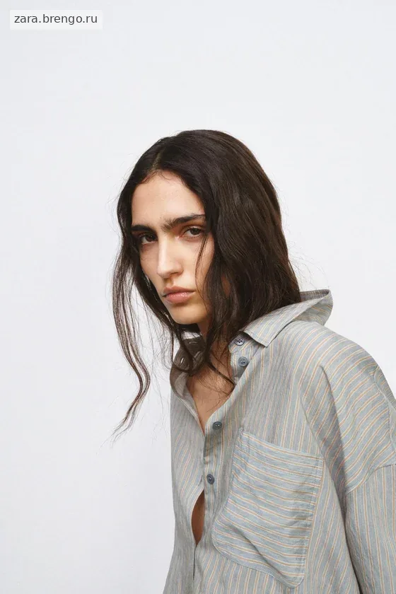 РУБАШКА СВОБОДНОГО КРОЯ В ПОЛОСКУ — коллекция Zara «ZW»