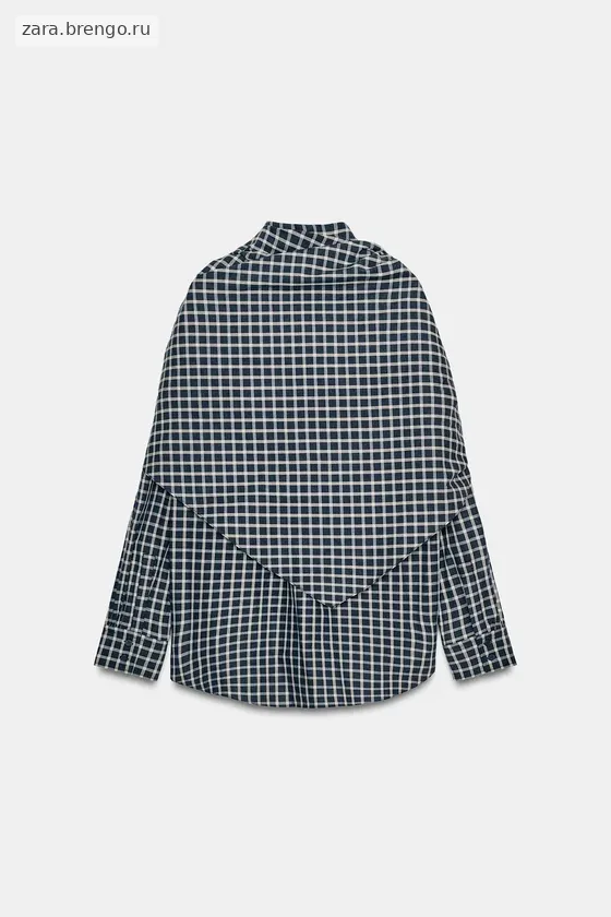 РУБАШКА В КЛЕТКУ С ПЛАТКОМ — коллекция Zara «ZW»