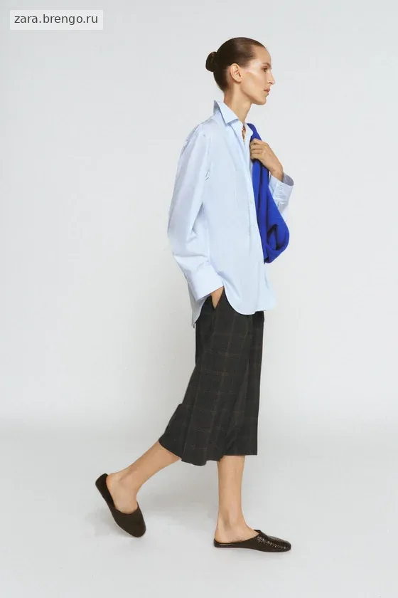 РУБАШКА ИЗ ПОПЛИНА коллекция Zara «ZW»