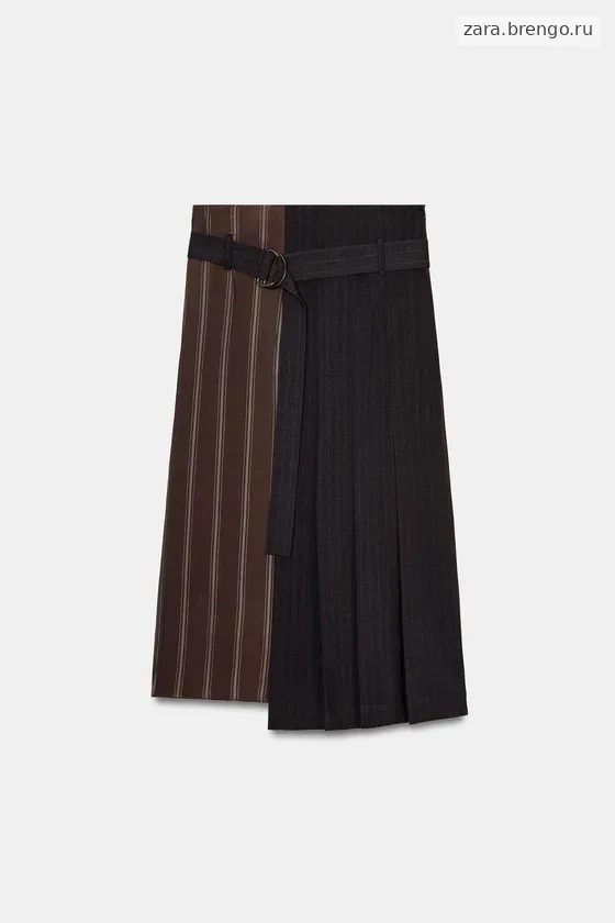 ЮБКА С РЕМНЕМ И КОНТРАСТНЫМИ ДЕТАЛЯМИ — коллекция Zara «ZW»