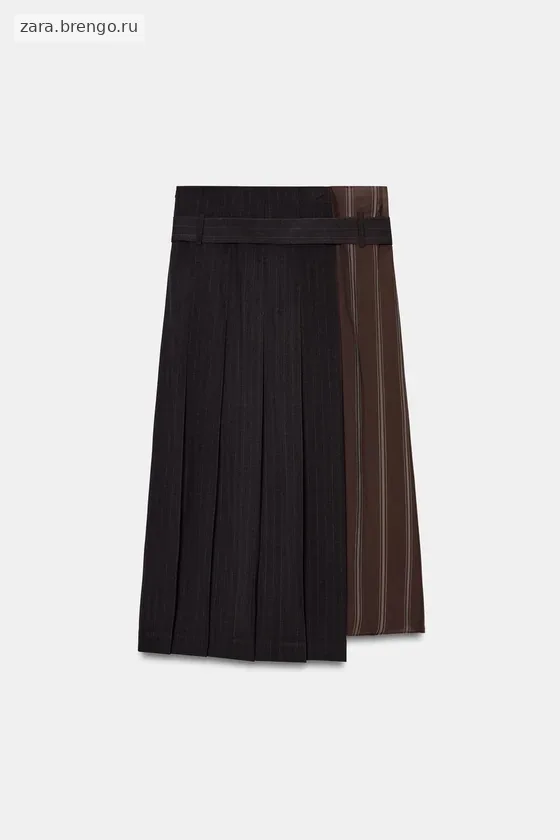 ЮБКА С РЕМНЕМ И КОНТРАСТНЫМИ ДЕТАЛЯМИ — коллекция Zara «ZW»