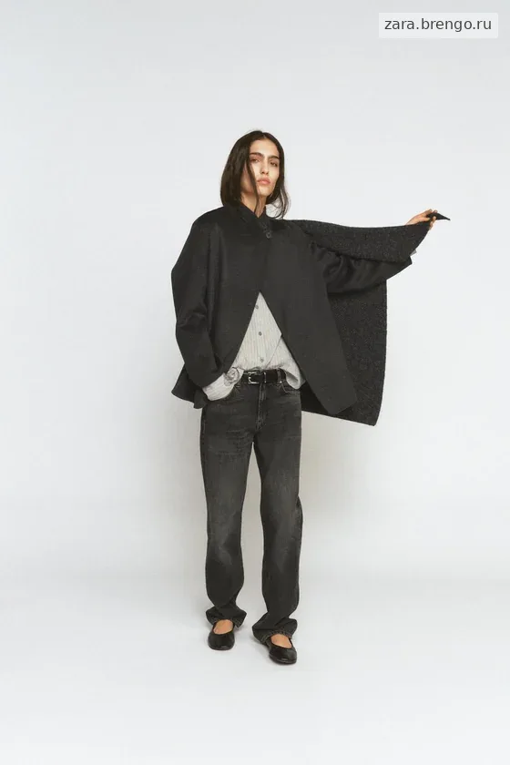 БЛЕЙЗЕР ИЗ СМЕСОВОЙ ШЕРСТИ С ПЛАТКОМ — коллекция Zara «ZW»