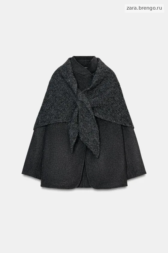 БЛЕЙЗЕР ИЗ СМЕСОВОЙ ШЕРСТИ С ПЛАТКОМ — коллекция Zara «ZW»