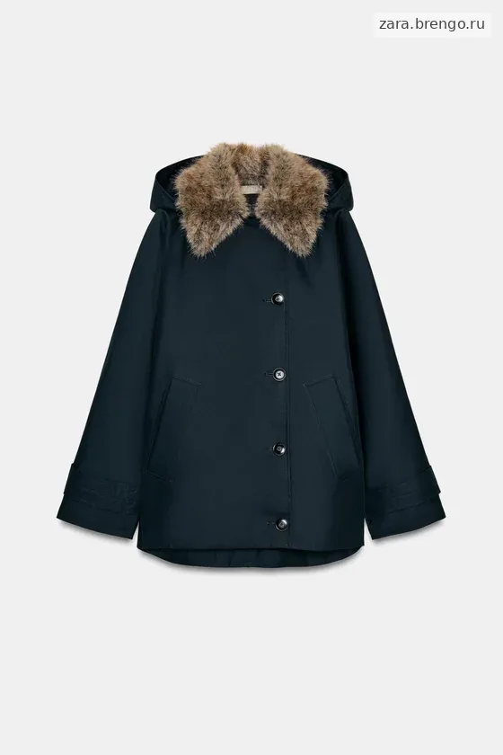 ТРЕНЧ С МЕХОВЫМ ВОРОТНИКОМ — коллекция Zara «ZW»