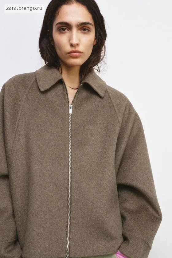 КУРТКА С ШЕРСТЬЮ И МОЛНИЕЙ — коллекция Zara «ZW»