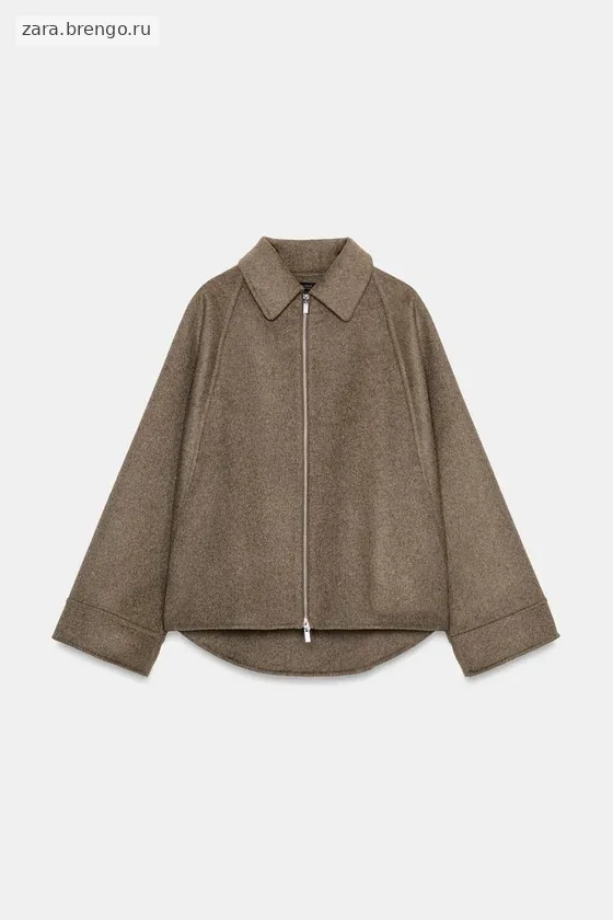 КУРТКА С ШЕРСТЬЮ И МОЛНИЕЙ — коллекция Zara «ZW»