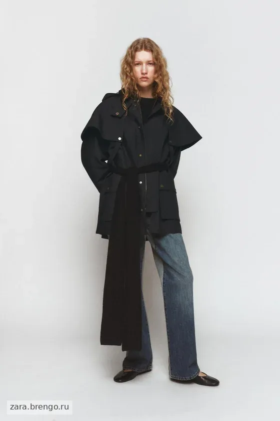 ТРЕНЧ С КОНТРАСТНЫМ ВОРОТНИКОМ И КАПЮШОНОМ — коллекция Zara «ZW» 