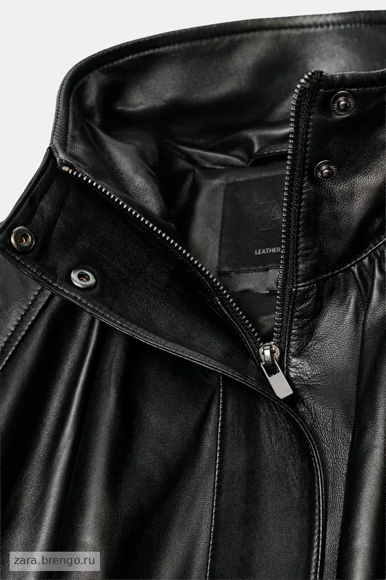 КУРТКА ИЗ 100% КОЖИ — коллекция Zara «ZW» 