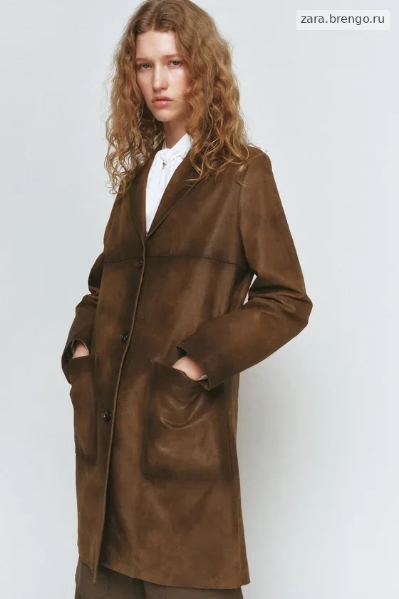 ПАЛЬТО ИЗ 100% КОЖИ — коллекция Zara «ZW» 