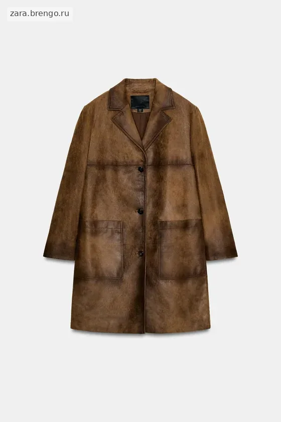 ПАЛЬТО ИЗ 100% КОЖИ — коллекция Zara «ZW» 