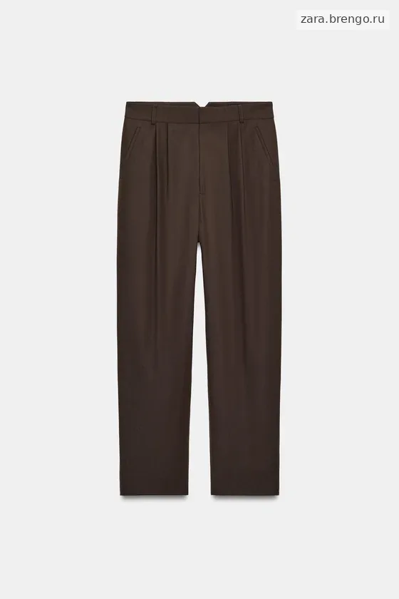 БРЮКИ С ЗАЩИПАМИ ИЗ ШЕРСТЯНОЙ СМЕСИ — коллекция Zara «ZW»