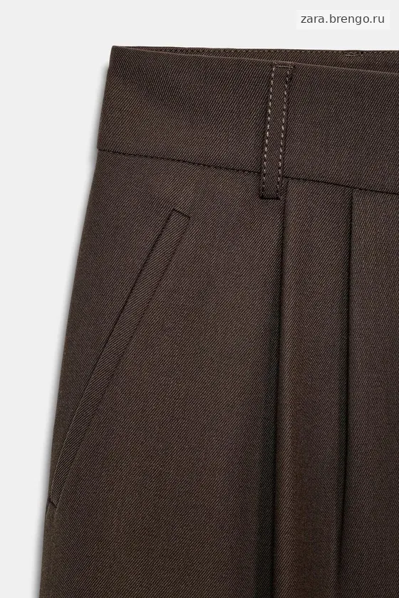 БРЮКИ С ЗАЩИПАМИ ИЗ ШЕРСТЯНОЙ СМЕСИ — коллекция Zara «ZW»