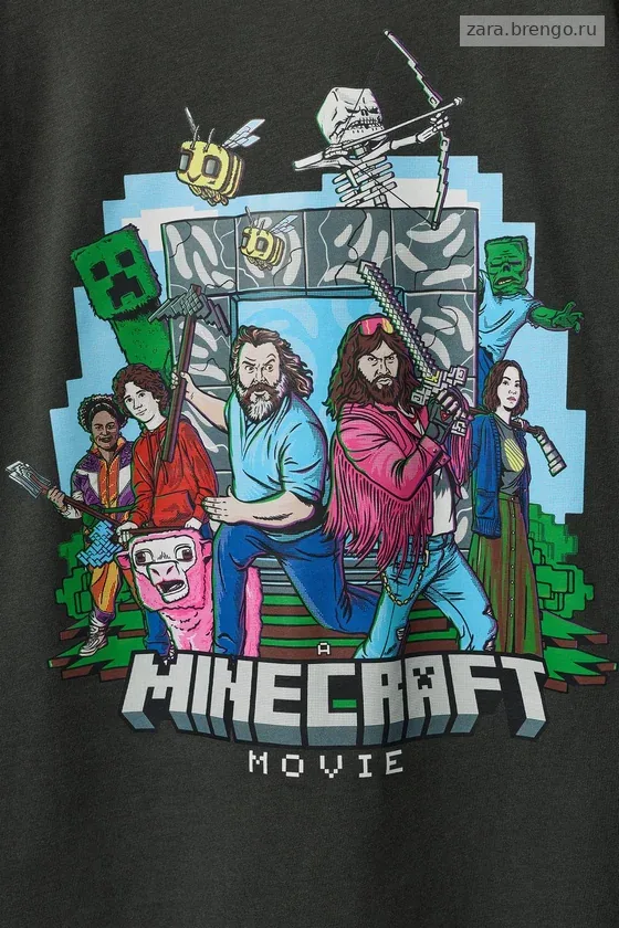 ФУТБОЛКА С ПРИНТОМ MINECRAFT © MOJANG AB. ™