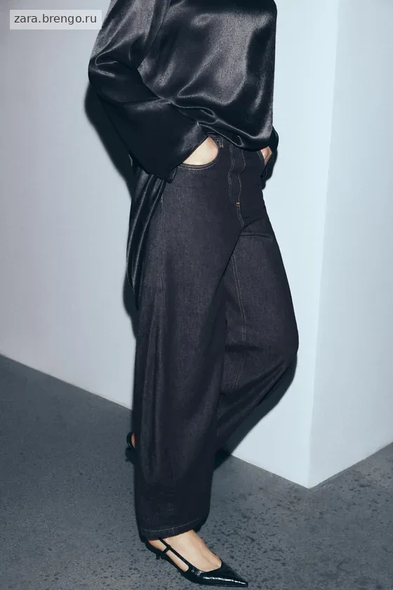 ДЖИНСЫ коллекция Zara «ZW» ANKLE баллон СО СРЕДНЕЙ ПОСАДКОЙ