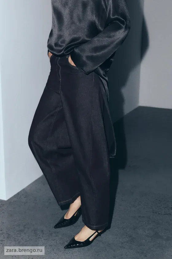 ДЖИНСЫ коллекция Zara «ZW» ANKLE баллон СО СРЕДНЕЙ ПОСАДКОЙ