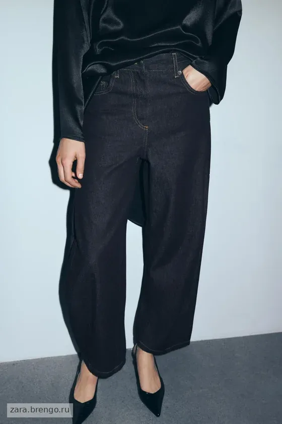 ДЖИНСЫ коллекция Zara «ZW» ANKLE баллон СО СРЕДНЕЙ ПОСАДКОЙ
