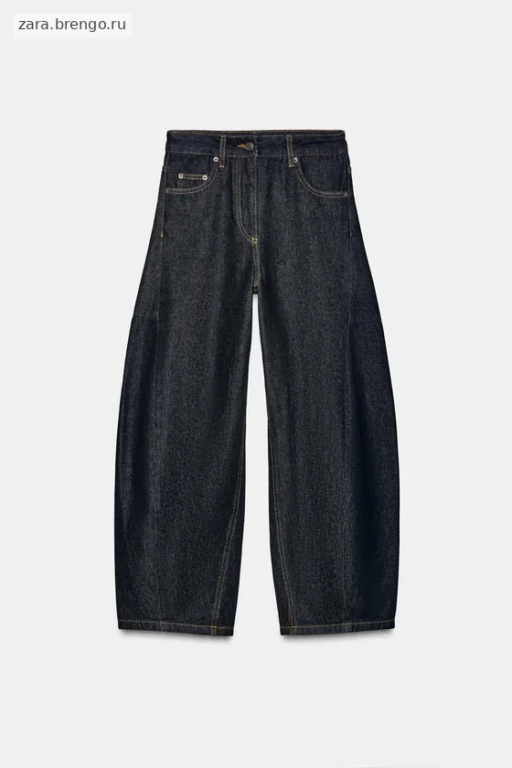 ДЖИНСЫ коллекция Zara «ZW» ANKLE баллон СО СРЕДНЕЙ ПОСАДКОЙ