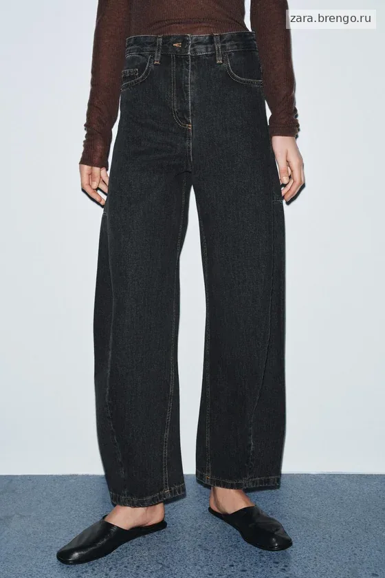 ДЖИНСЫ коллекция Zara «ZW» ANKLE баллон СО СРЕДНЕЙ ПОСАДКОЙ