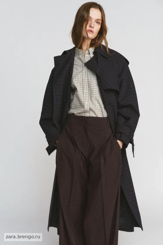 ТРЕНЧ В КЛЕТКУ коллекция Zara «ZW» 