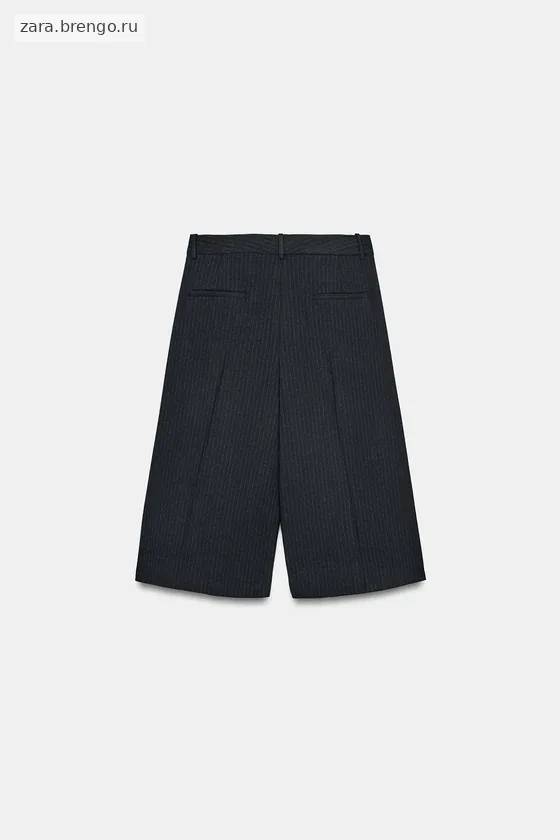 ШОРТЫ В ПОЛОСКУ С ЗАЩИПАМИ — коллекция Zara «ZW»